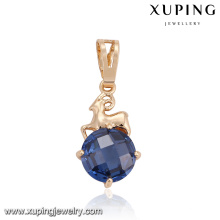 32880 Xuping bijoux à la mode Chine noble or pendentif pavé unique synthétique CZ pierre